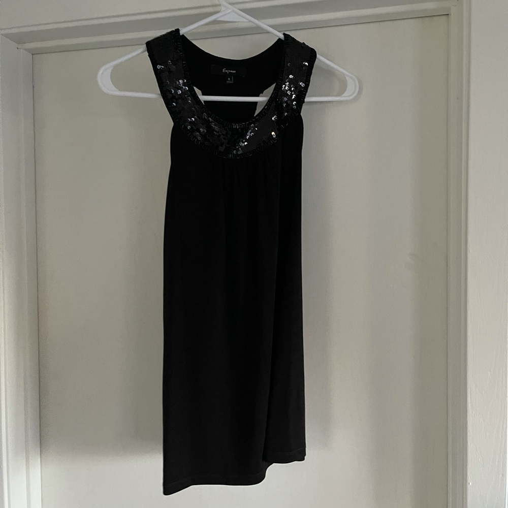 Express sequin tank top